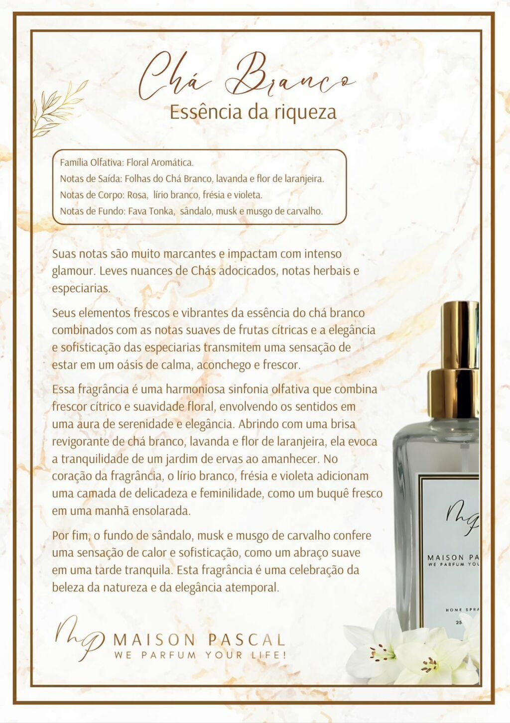 Kit Home Spray e Alcool Gel - Chá Branco