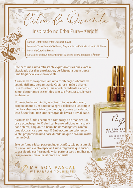 Perfume de Nicho - Citrus do Oriente 100ml