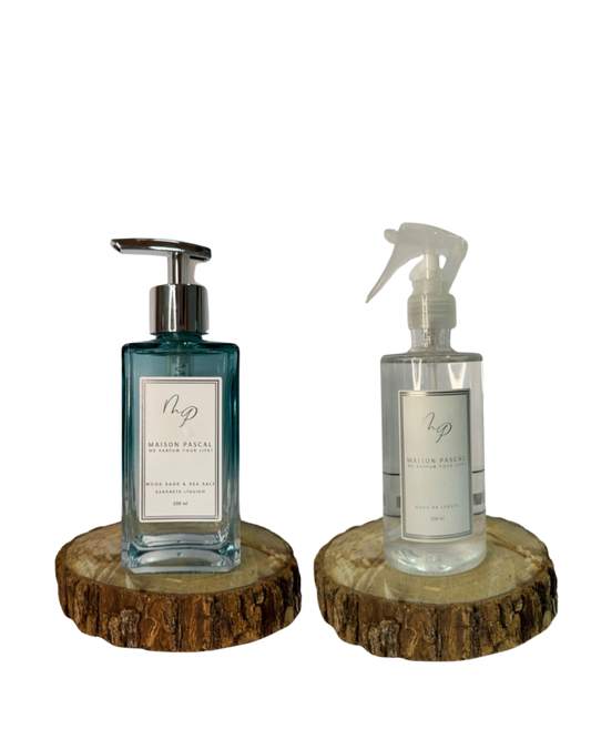 Kit Sabonete Líquido e Água de Lençol - Wood Sage & Sea Salt