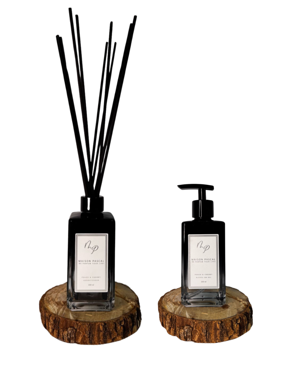 Kit Aromatizador e Alcool Gel - Peach and Cherry