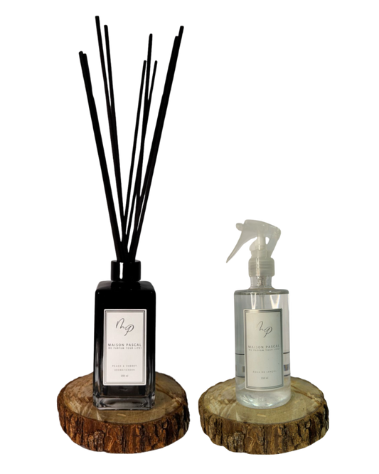 Kit Aromatizador e Água de Lençol - Peach and Cherry