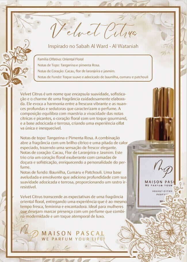 Perfume de Nicho - Velvet Citrus 100ml – Maison Pascal