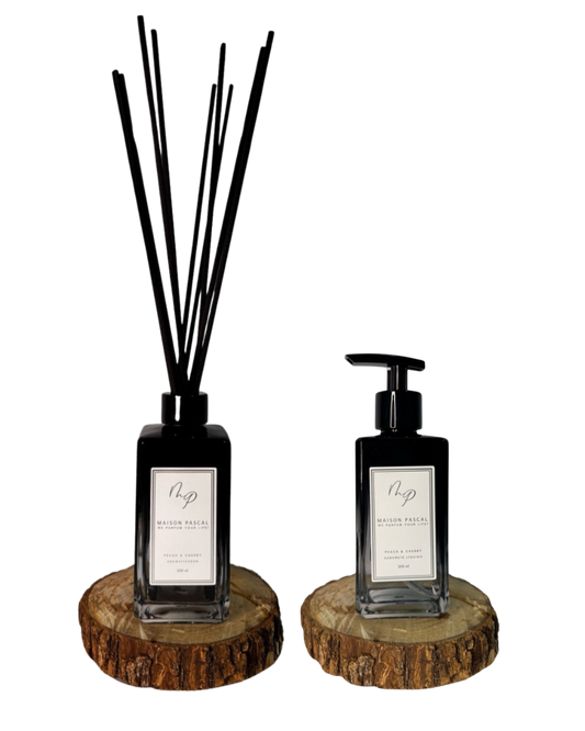 Kit Aromatizador e Sabonete Liquido - Peach and Cherry