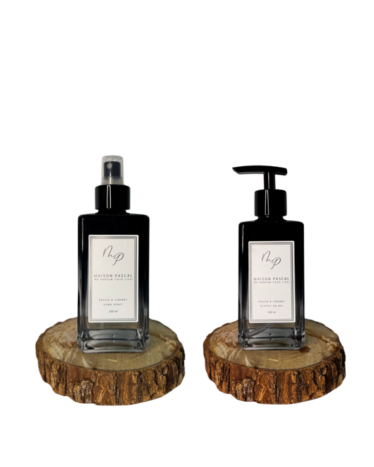 Kit Home Spray e Álcool Gel - Peach and Cherry