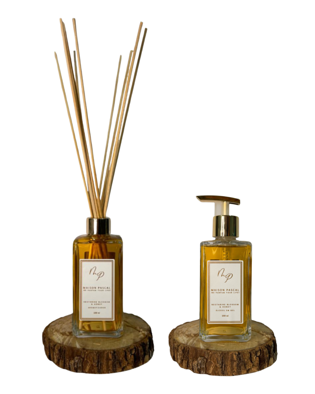 Kit Aromatizador e Alcool Gel - Nectarine Blossom & Honey